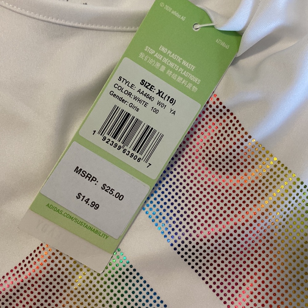 Adidas Youth XL Primegreen tee - Picture 5 of 5